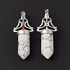 Synthetic Howlite Big Pointed Pendants G-I342-01P-11-3