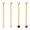 20Pcs 4 Colors Alloy Enamel Pendant Decoration HJEW-YW00070-1