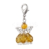 Angel Glass Beaded & Alloy Pendant Decorations HJEW-MZ00189-01-1