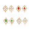 Brass Cubic Zirconia Links KK-T038-550-M-NF-1