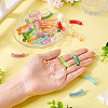 50Pcs UV Plating Transparent Rainbow Iridescent Acrylic Beads OACR-TA0004-19-6