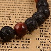Natural Lava Rock Beaded Stretch Bracelets BJEW-F188-23-2
