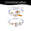 2Pcs 2 Styles Alloy Finger Rings for Women RJEW-LP0003-58-2