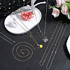 20Pcs PVD Vacuum Plating 304 Stainless Steel Cable Chain Necklaces Set STAS-SC0006-22G-4