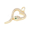 Rack Plating Brass Clear Cubic Zirconia Pendants KK-Z060-02G-02-2
