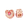Rack Plating Alloy Rhinestone European Beads PALLOY-S189-47RG-1