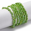 Transparent Electroplate Glass Beads Strands EGLA-H107-01A-B03-1