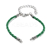 Braided PU Leather Cord Bracelet Making AJEW-JB00032-2