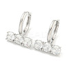 Brass Glass Earrings EJEW-S228-06P-1