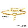 304 Stainless Steel Initial Charm Bracelets FS-WGD8E41-18-1