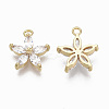 Brass Micro Pave Cubic Zirconia Charms KK-R132-009-NF-2