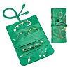 2Pcs Retro Rectangle Silk Zipper Roll Pouches ABAG-GO0001-02D-1