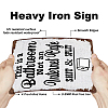 Vintage Metal Tin Sign AJEW-WH0189-114-3