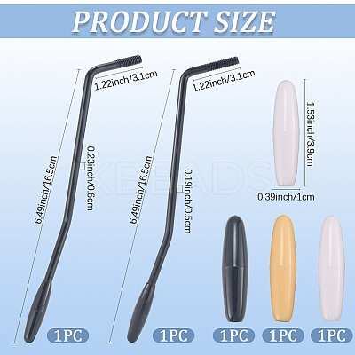 5Pcs 5 Styles Iron & Plastic Tremolo Arm Whammy Guitar Bar for Electric Guitar Flat Mount Stud Mount FIND-CN0002-20A-1