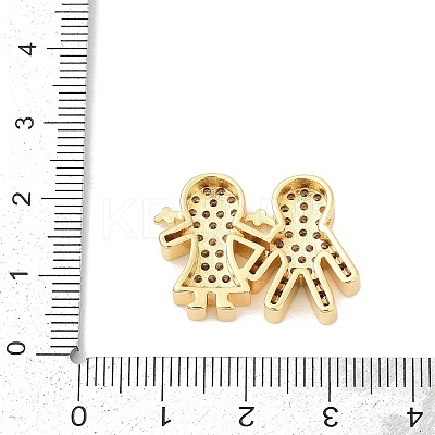 Brass Micro Pave Cubic Zirconia Beads KK-H203-05G-1