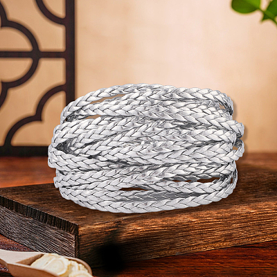 5M 3-Ply PU Leather Braided Cord LC-GF0001-12E-1
