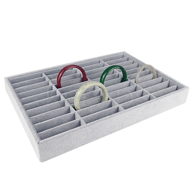 40 Slots Velvet Bracelets Organizer Trays PW-WG64371-14-1