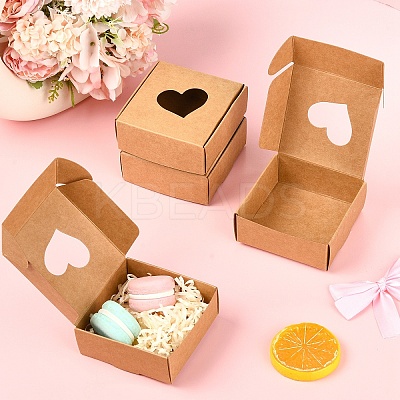 10Pcs Kraft Paper Packaging Boxes CON-YW0001-75-1
