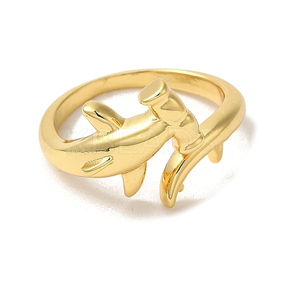 Rack Plating Brass Cuff Rings for Women RJEW-G325-04E-G-1