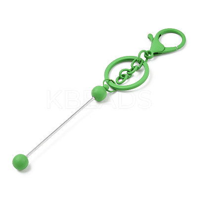 Spray Painted Alloy Bar Beadable Keychain for Jewelry Making DIY Crafts KEYC-A011-02D-1