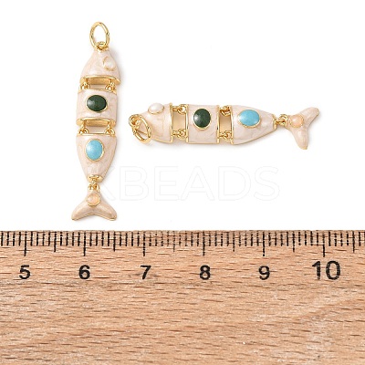 Brass Enamel Pendants KK-C143-44A-G03-1