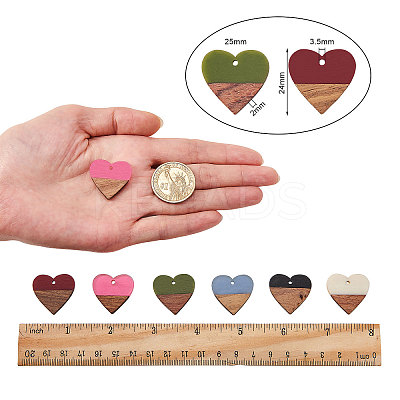 Resin & Wood Pendants RESI-CJ0001-17-1