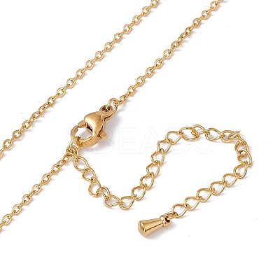 Initial Letter with Butterfly Pendant Necklace NJEW-C026-01G-B-1