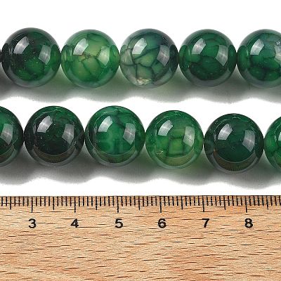 Natural Dragon Veins Agate Beads Strands G-A261-A03-14mm-1