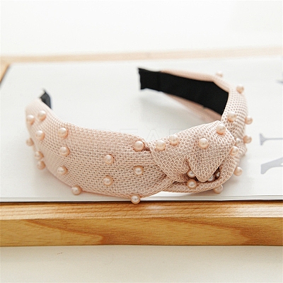 Mesh Beaded Cloth Hair Bands PW-WG58306-03-1