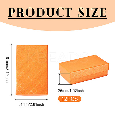 Rectangle Cardboard Paper Jewelry Box LS-CON-TAC0015-01G-1