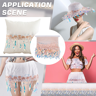 Polyester Tassel Lace Ribbon OCOR-WH20006-02A-01-1