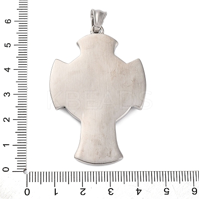 304 Stainless Steel Big Pendants STAS-P372-05AS-1