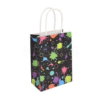 Paint Splatter Paper Gift Bags with Handles TH-CBA170C-02-1