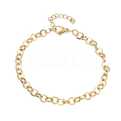 304 Stainless Steel Rolo Chain Bracelets for Women BJEW-Z152-01G-1