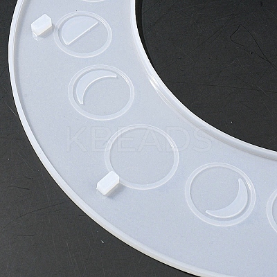 Moon Shape Floating Shelf DIY Silicone Molds Kit DIY-G093-02B-1