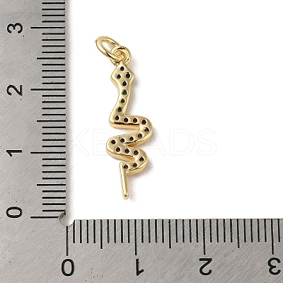 Brass Micro Pave Cubic Zirconia Pendants KK-R162-034D-G-1