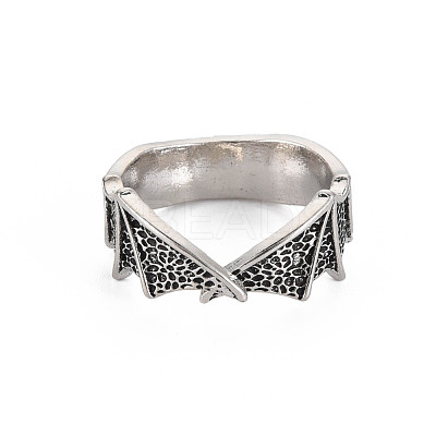 Double Wing Open Cuff Ring RJEW-S038-232-1