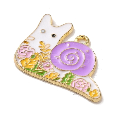 Alloy Enamel Pendants ENAM-R147-06G-1