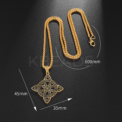 Viking Triskelion Knot 201 Stainless Steel Pendant Necklaces for Men FS-WG900AF-02-1