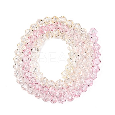Gradient Color Baking Paint Glass Bead Strands X-DGLA-A039-T2mm-A01-1