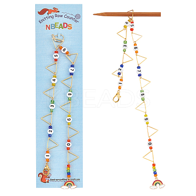 Triangle Ring Knitting Row Counter Chains HJEW-PH01722-1