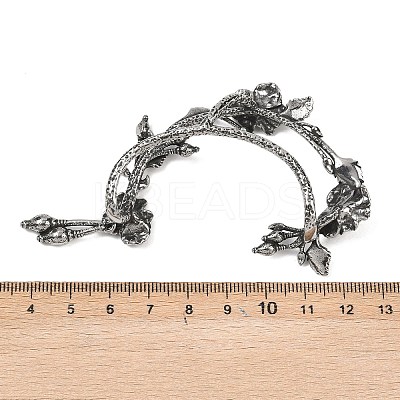 316 Surgical Stainless Flower Cuff Earrings EJEW-C160-05A-1