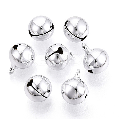 PVD Vacuum Plating Brass Bell Charms Pendants X-KKB-R002-12mm-08-1