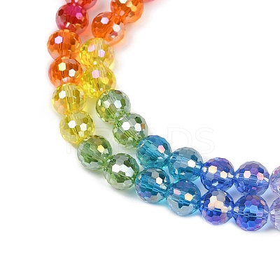 Electroplate Glass Beads Strands EGLA-D300-06-8mm-1