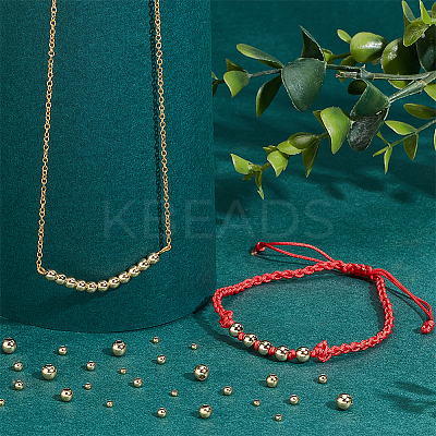 160Pcs 4 Styles Brass Beads KK-PH0005-81-1