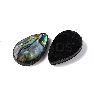 Natural Paua Shell Epoxy Resin Cabochons SSHEL-S279-01E-1