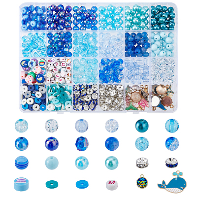 DIY Ocean Theme Jewelry Making Finding Kit DIY-FH0005-19-1