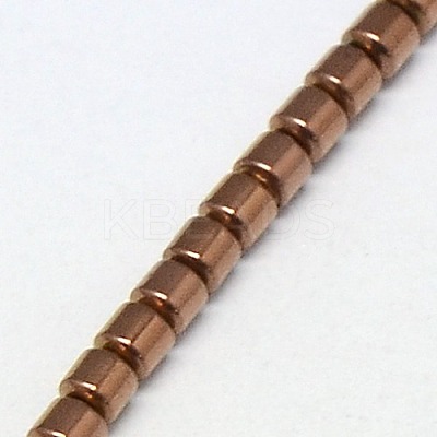 Electroplate Non-magnetic Synthetic Hematite Beads Strands G-J163-2x2mm-M-1