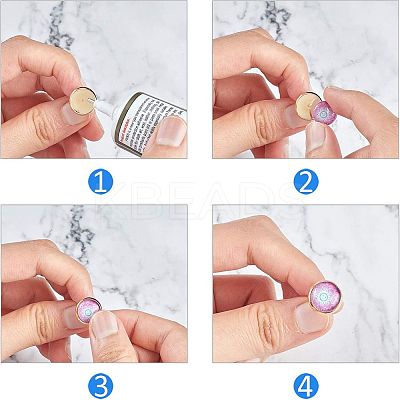 Ion Plating(IP) Adjustable 304 Stainless Steel Finger Rings Components STAS-P291-01B-G-1