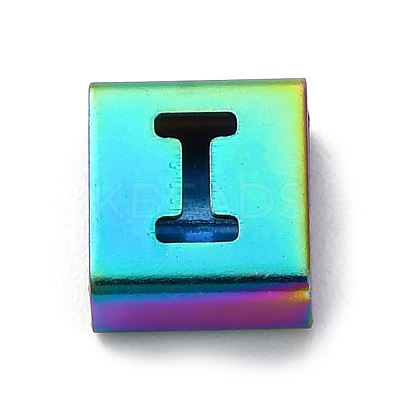 Ion Plating(IP) 304 Stainless Steel Square Slide Charms STAS-L132-03I-M-1